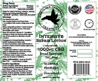 Intensive Repair Lotion Label (Ccc Intensive Repair Lotion Jpeg)
